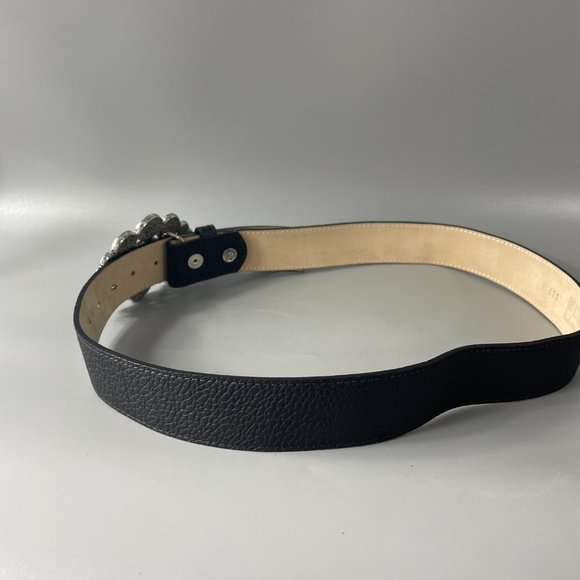 Western Inspired Genuine Leather belt by Leatherock, Oval Brass Buckle main image 9